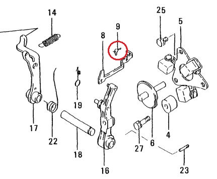 Sicherungsfeder für Einspritzpumpe für Mitsubishi L-Serie MM433221 30L6323700