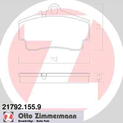 Bremsbelagsatz Hinterachse für Porsche 911 Boxster Cayman 217921559